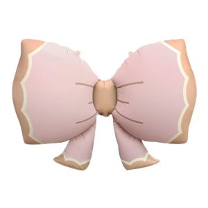 Balão metalizado Godan com laço rosa