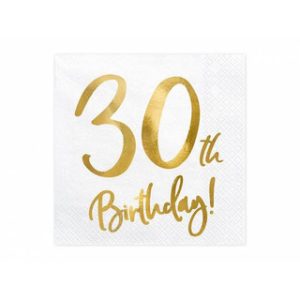 Guardanapos 30th ouro foil