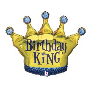 Balão Foil Coroa Birthday King