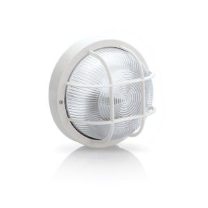 PLAFON REDONDO C/GRELHA BRANCO 185MM VIDRO AS1042BR