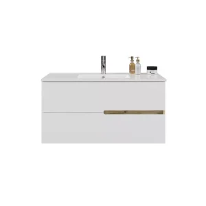 TURKU MOVEL 60S BRANCO BRILHO/HERCULES + LAVATÓRIO CERÂMICO BT6031