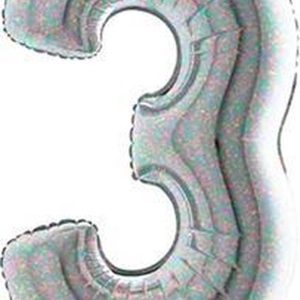 Balão Holográfico Número Nº3