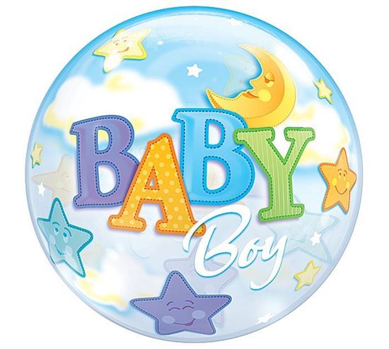 balão bubble baby boy