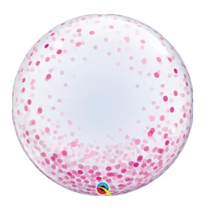 BUBBLE RED & PINK CONFETTI HEARTS