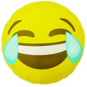 Balão Emoji Crying Laughing Round