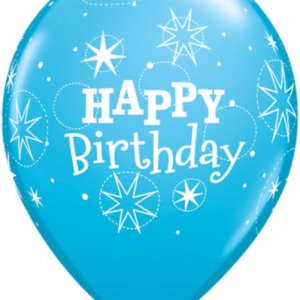 Balões Latex Happy Birthday azul