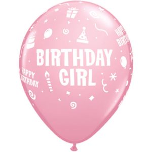 Balões Latex Happy Birthday Girl