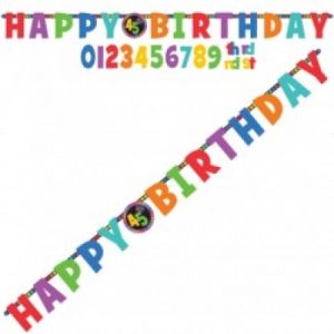 Banner Happy Birthaday com numero