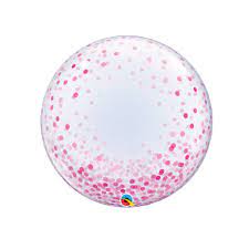 Bubble com confetis Rosa