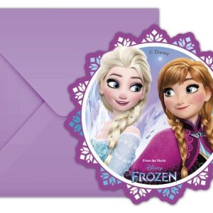 Convites Frozen Floco de Neve Rosa