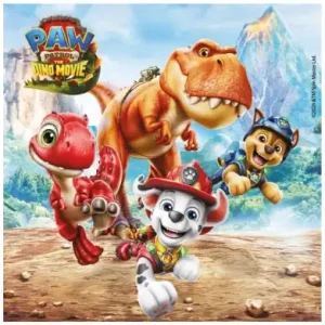 Guardanapos “Patrulha Pata Dino”, 33 × 33 cm, 20 unidades