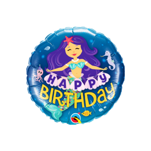 Balão Sereia Sparkle Happy Birthday