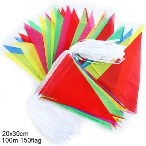 Fita bandeiras plástico  colorida