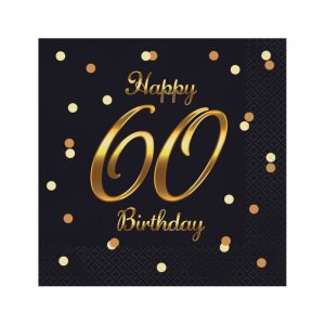 Guardanapos happy birthday 60