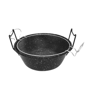 Fritadeira Esmalte 26cm C/Asa+Rede
