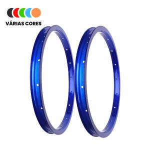 Par de Aros 20 Jante V-Brake 36F Infantil Alumínio Colorido