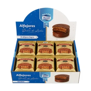 Caixa de Alfajor de Doce de Leite Coberto com Chocolate Mardel 24x50g