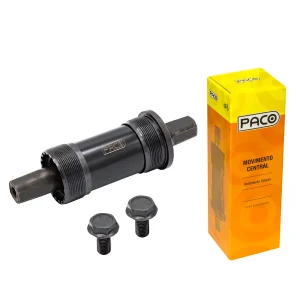 Jogo movimento central 34.7mm rolamentado 122.5mm preto com parafuso
